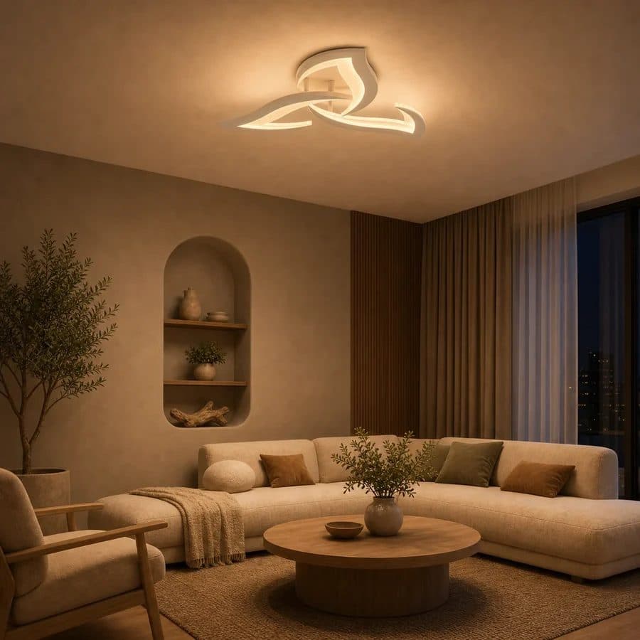 Lustra LED Flippy 32W 3 Petale telecomanda Alb — imagine 2