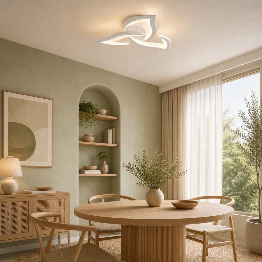 Lustra LED Flippy 32W 3 Petale telecomanda Alb — imagine 4