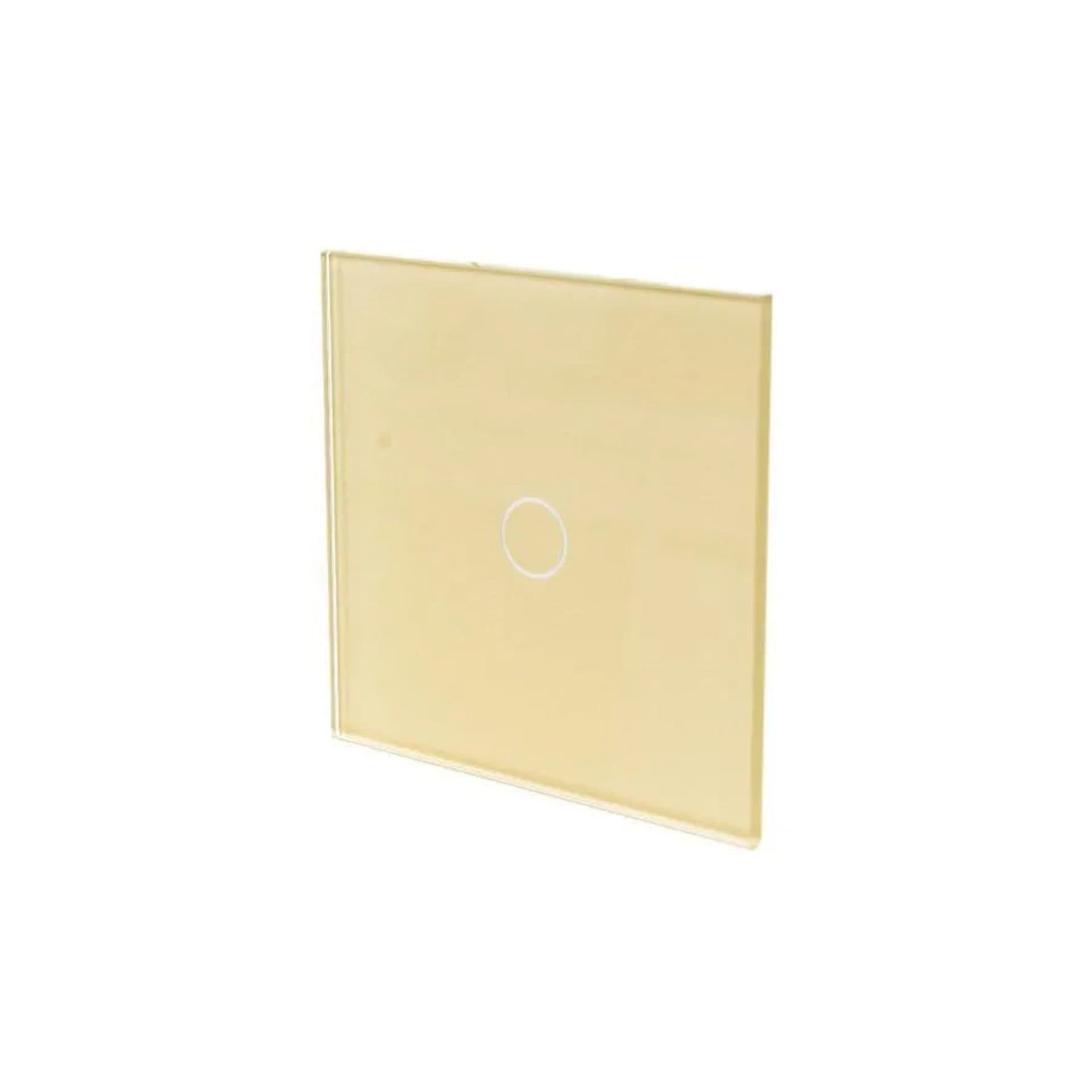 Intrerupator Touch Simplu Flippy Sticla Securizata Auriu — imagine 2