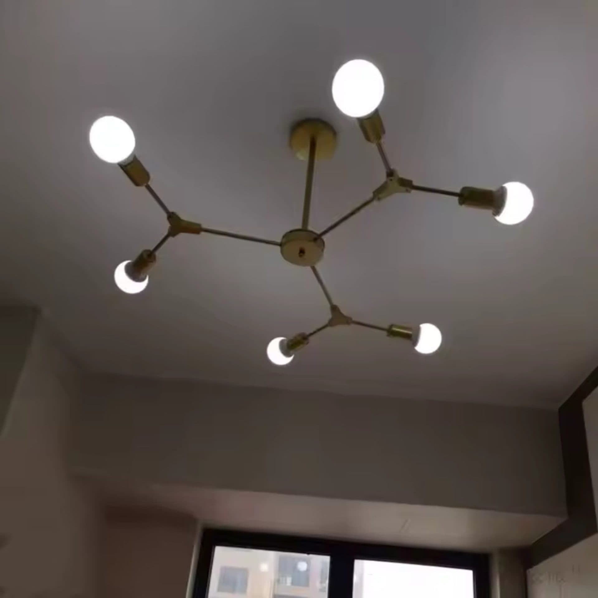 Lustra Flippy Architek Hexa 6x E27 Negru Metal — imagine 4