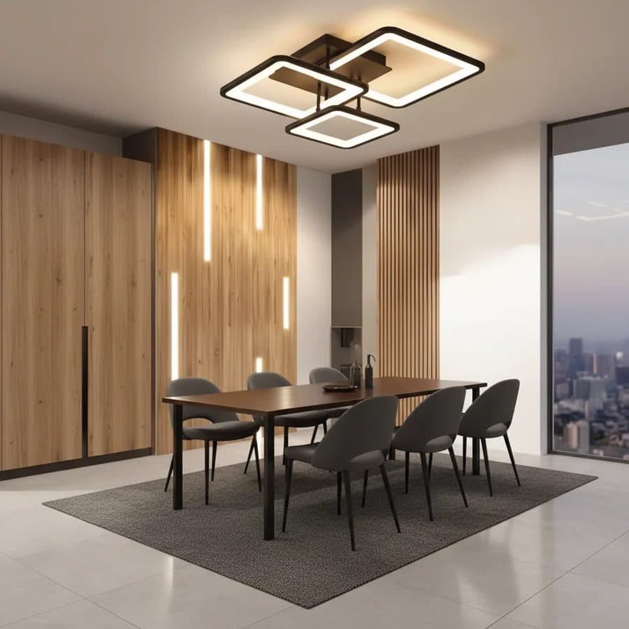 Lustra LED Flippy ZOE 60W 3 Patrate — imagine 1