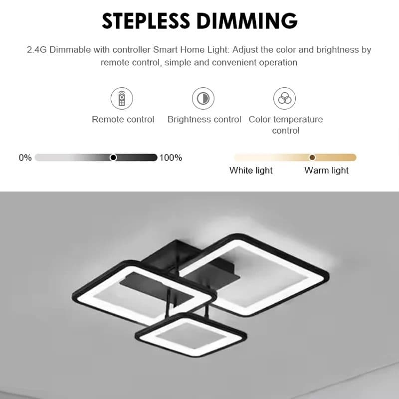 Lustra LED Flippy ZOE 60W 3 Patrate — imagine 3
