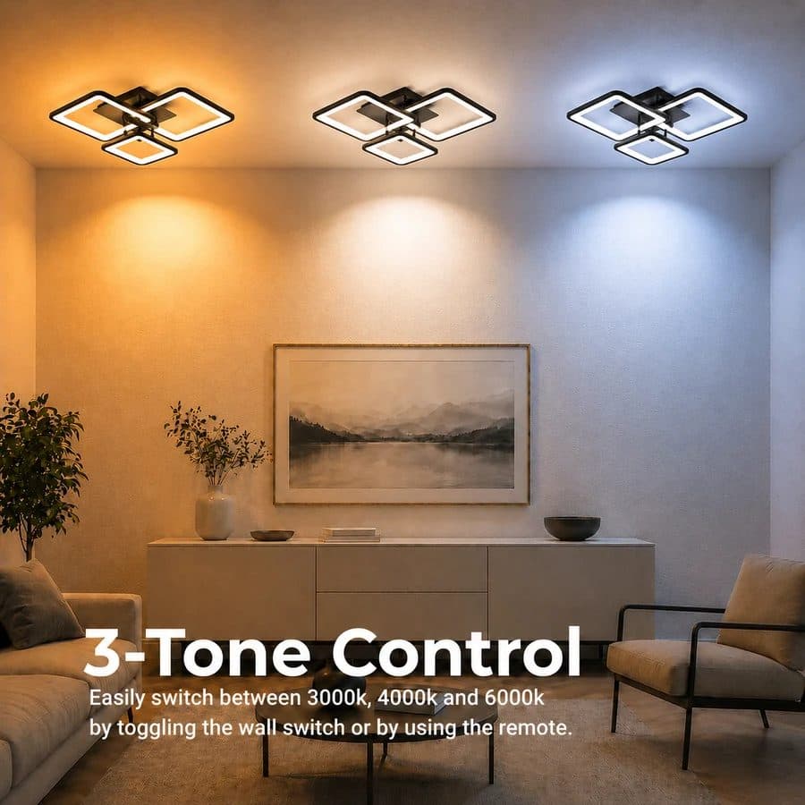 Lustra LED Flippy ZOE 60W 3 Patrate — imagine 4