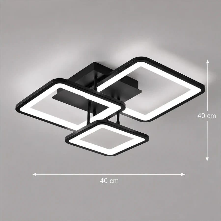 Lustra LED Flippy ZOE 60W 3 Patrate — imagine 5