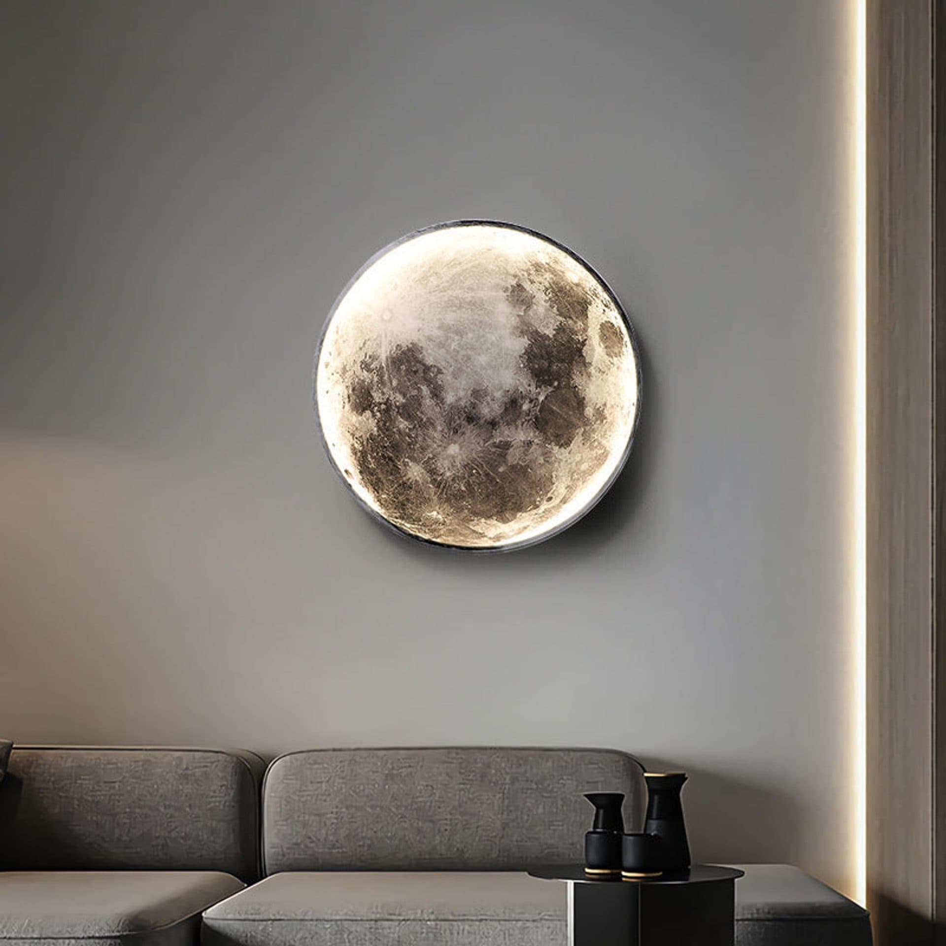 Aplica LED Flippy Luna 83W Diametru 120CM Black — imagine 6