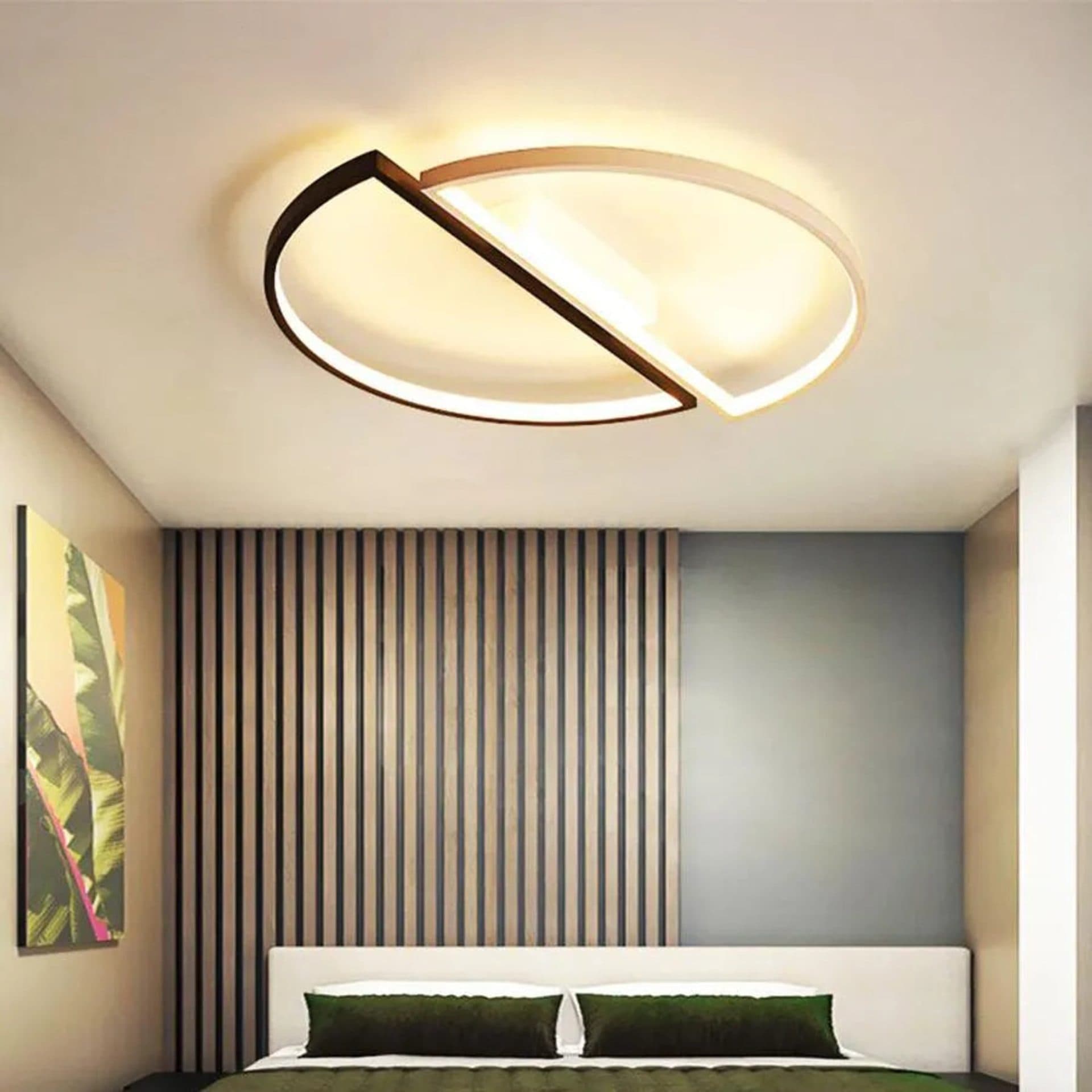 Lustra LED Flippy VECTOR ARCUS 52W, 2 Element, Alb Negru — imagine 3