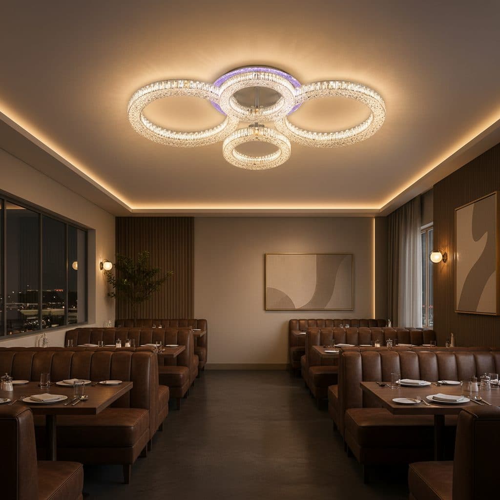 Lustra LED RONDA Magno Flippy 78W 4 Cercuri — imagine 1