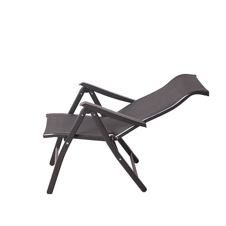 Scaun de gradina 2in1 Flippy, sezlong pliabil cu suport picioare, negru — imagine 4