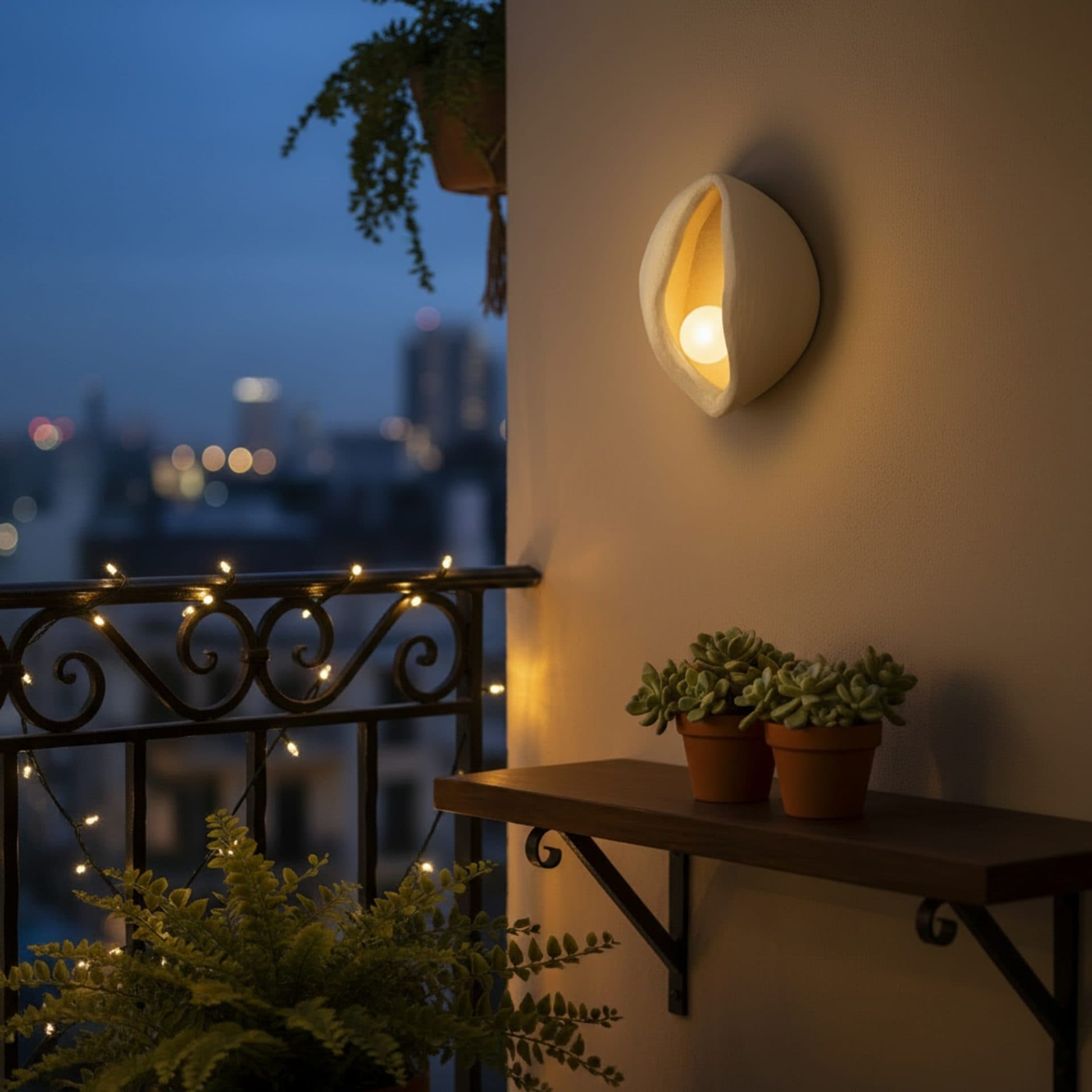 Aplica LED Decorativa Flippy CONCHA 30x35cm Alb — imagine 2