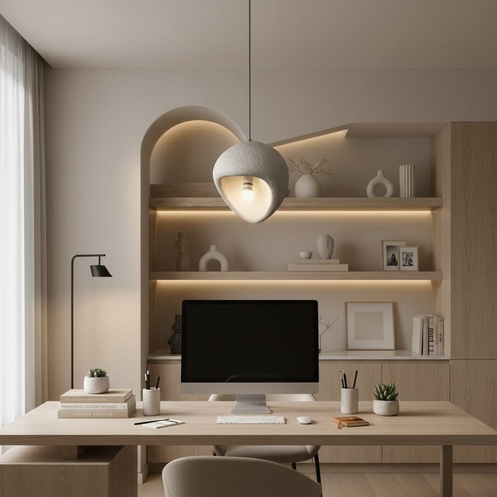Lustra Flippy Moderna AERA 30 cm Suspendata Gri Metal si Spuma Inaltime Reglabila 1 X E27 — imagine 7