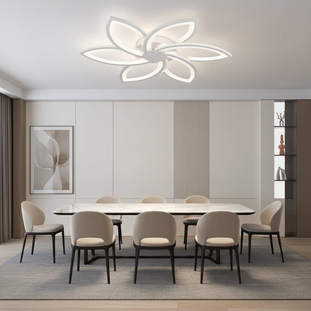 Lustra LED Flippy Floral cu telecomanda si cristal — imagine 2