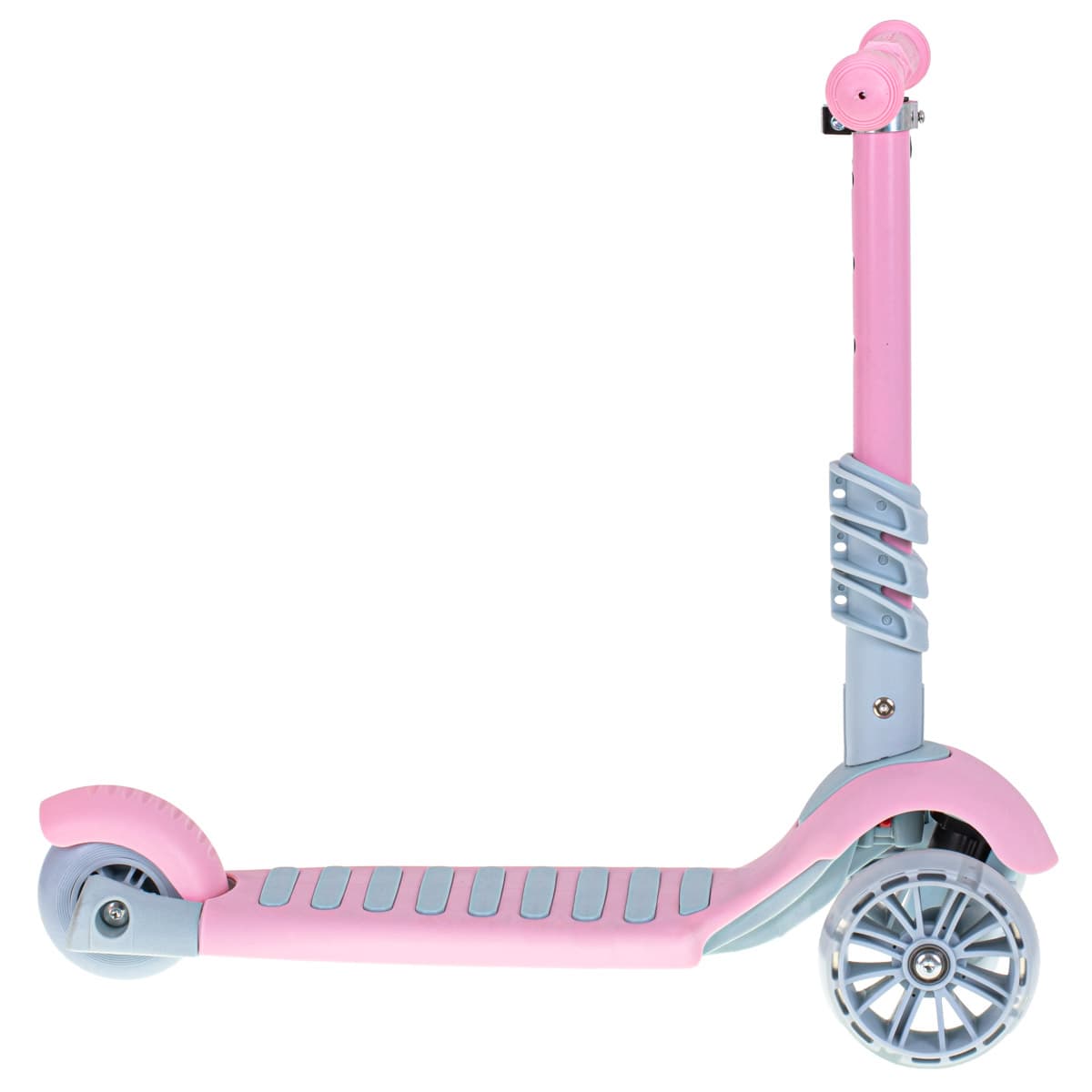 Set 3in1 Tricicleta Trotineta Skateboard cu roti LED, Roz — imagine 5