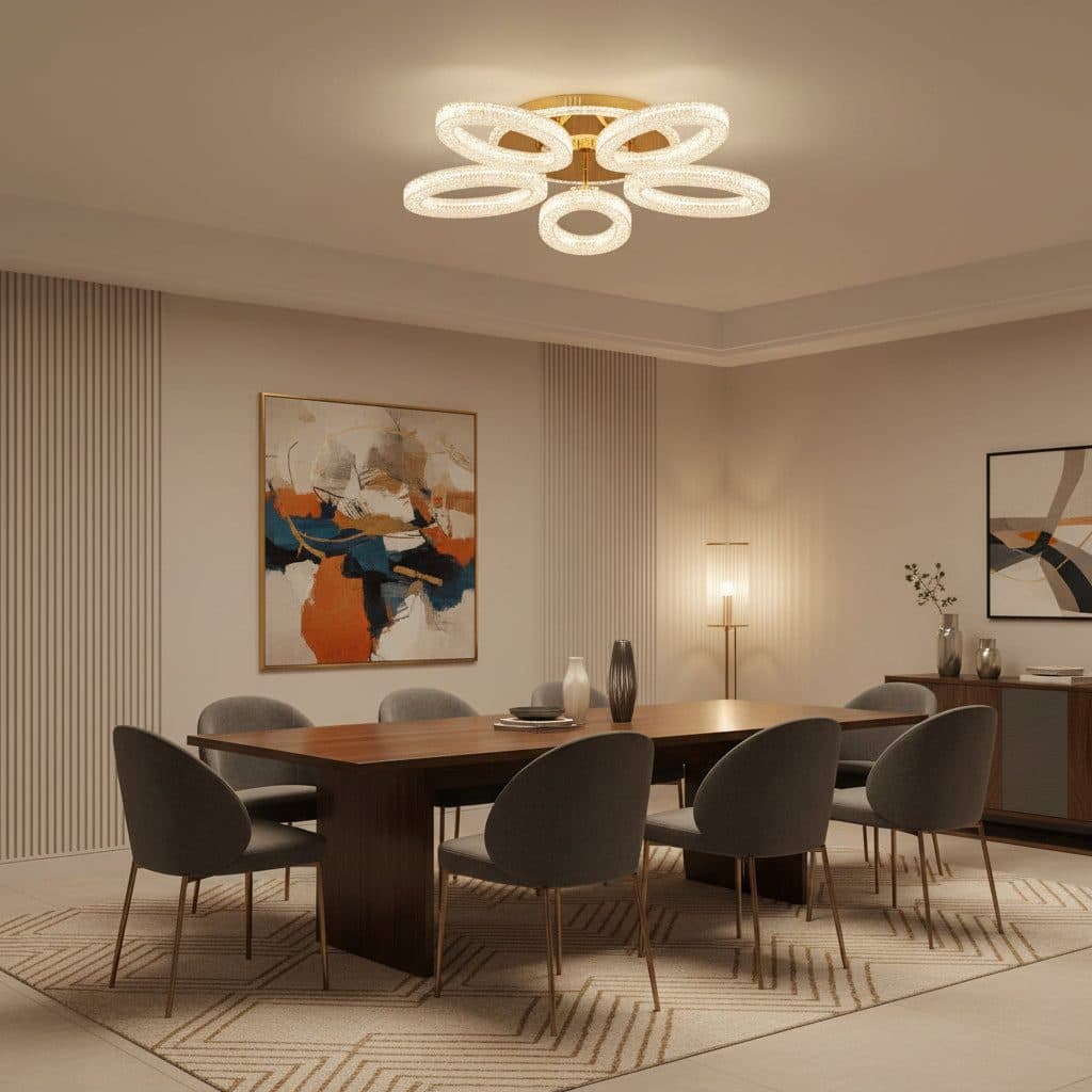 Lustra LED Flippy 66W Auriu Dimabila cu Telecomanda — imagine 1
