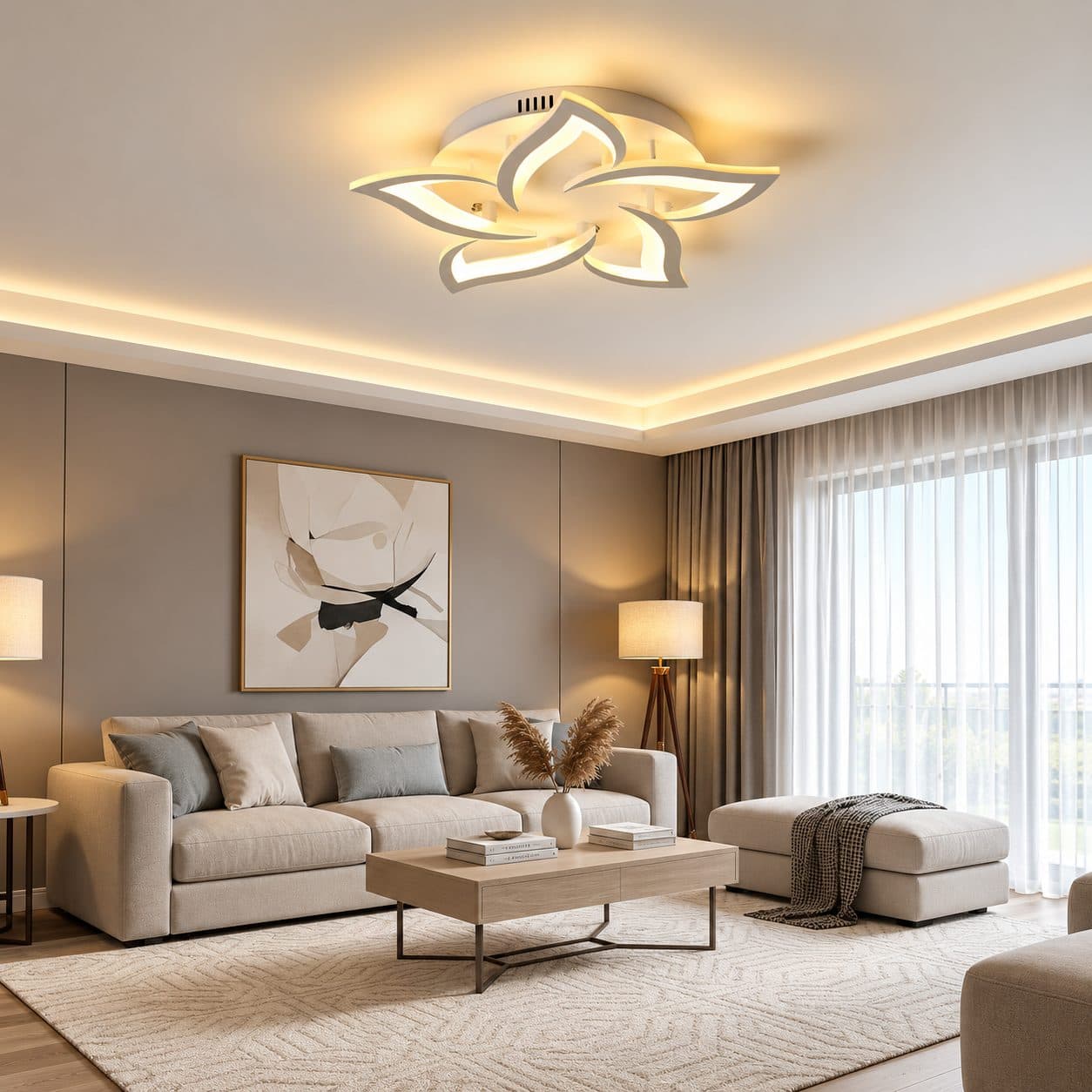 Lustra LED cu telecomanda Flippy LOTUS 54W — imagine 2