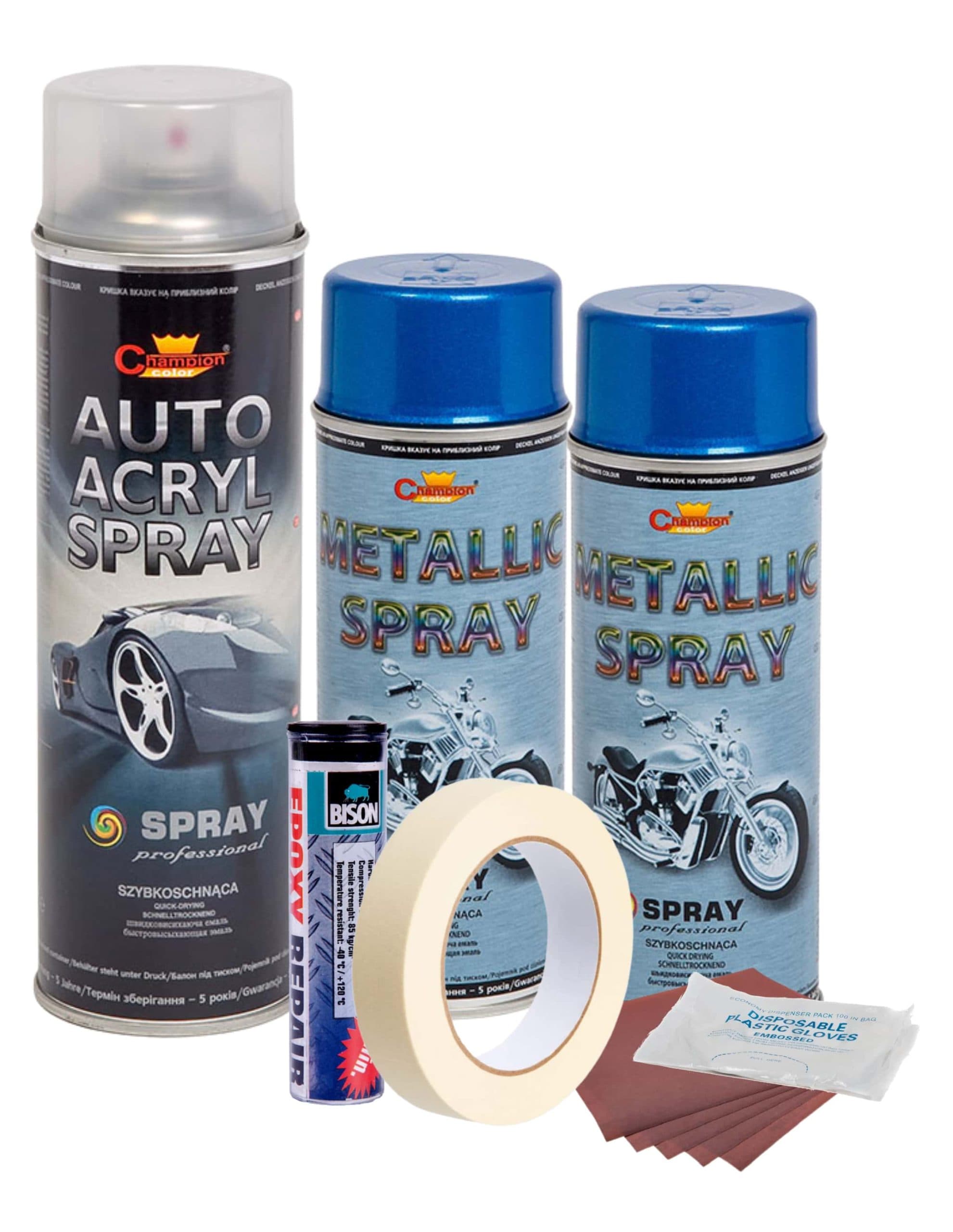 Kit reparatie si vopsire jante AVEX.ro Albastru Metalizat — imagine 1