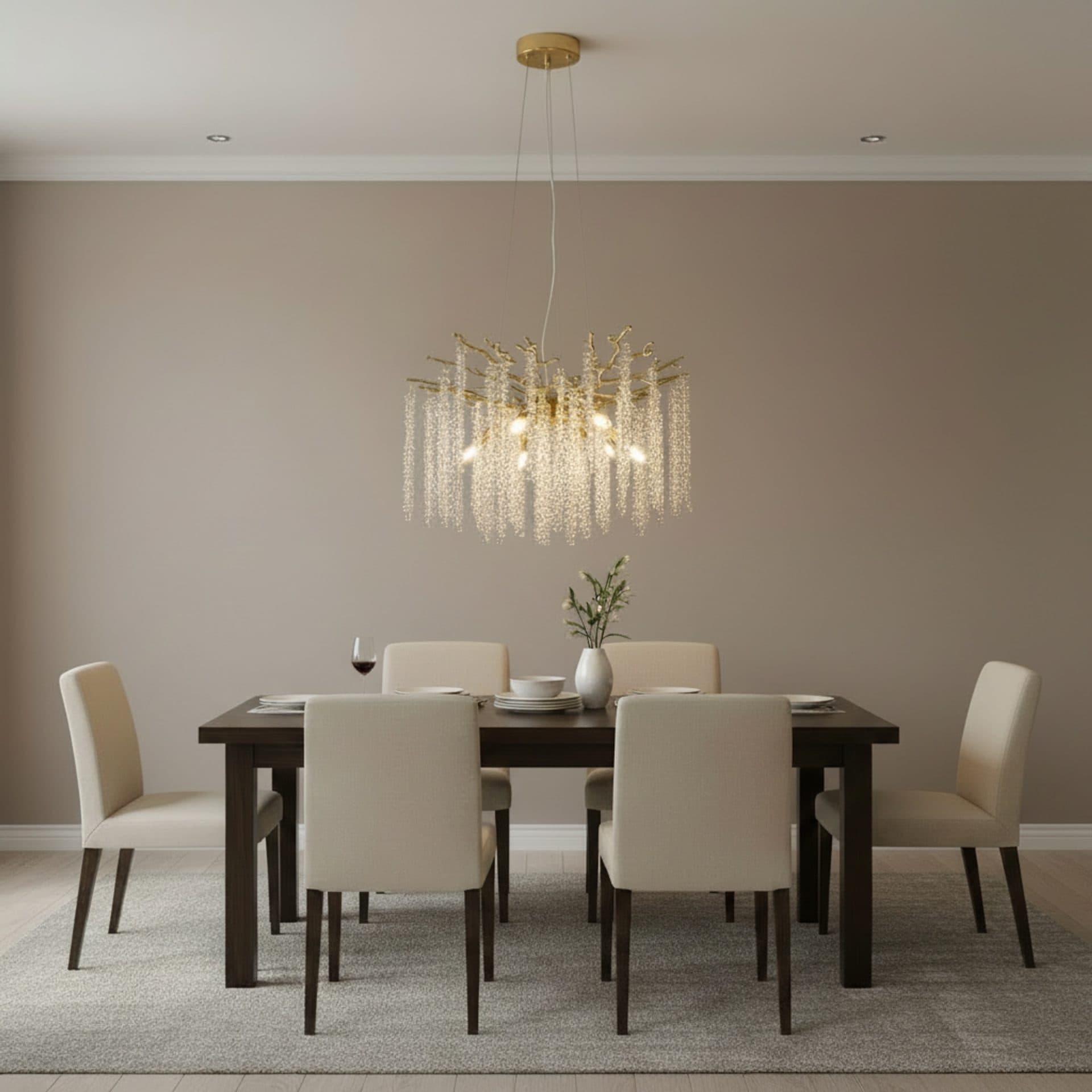 Candelabru Flippy Cristal ARBUS Eleganza Auriu 50cm 6x E14 — imagine 2