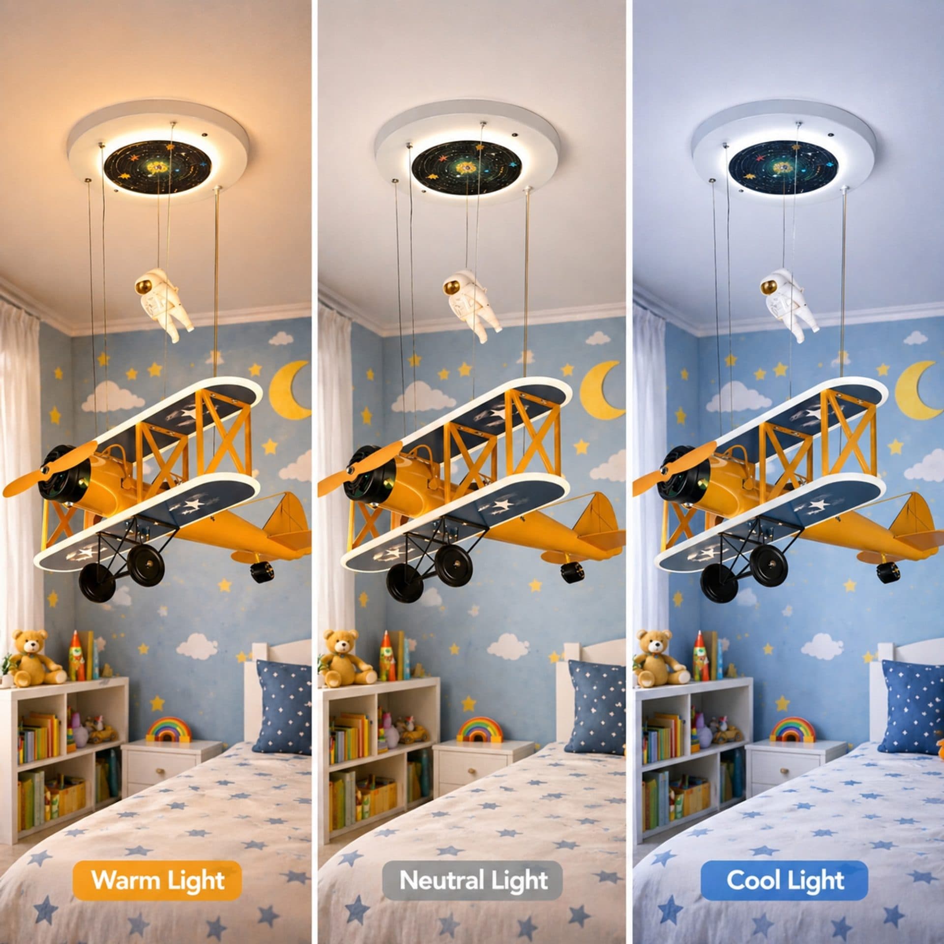 Lustra LED Flippy Suspendata 80W lumina Rece/Calda/Neutra Portocaliu Albastru — imagine 3