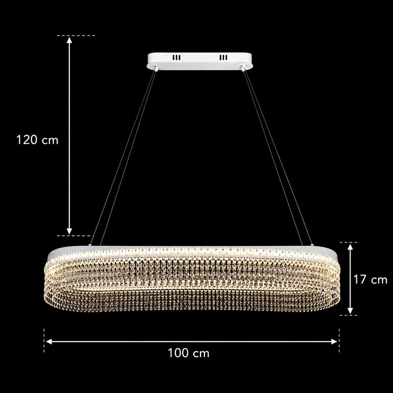 Candelabru Cristal Flippy VOLNA Supremo 128W Alb Metal si Cristal — imagine 8