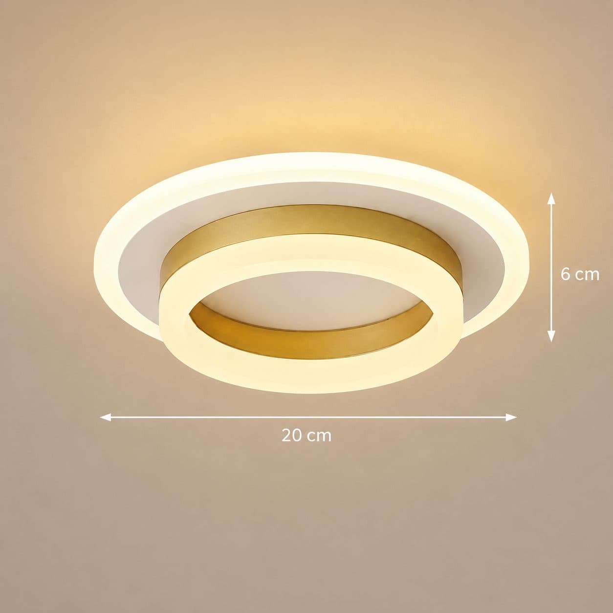 Lustra LED Rotunda 21W Flippy Alb Auriu — imagine 13