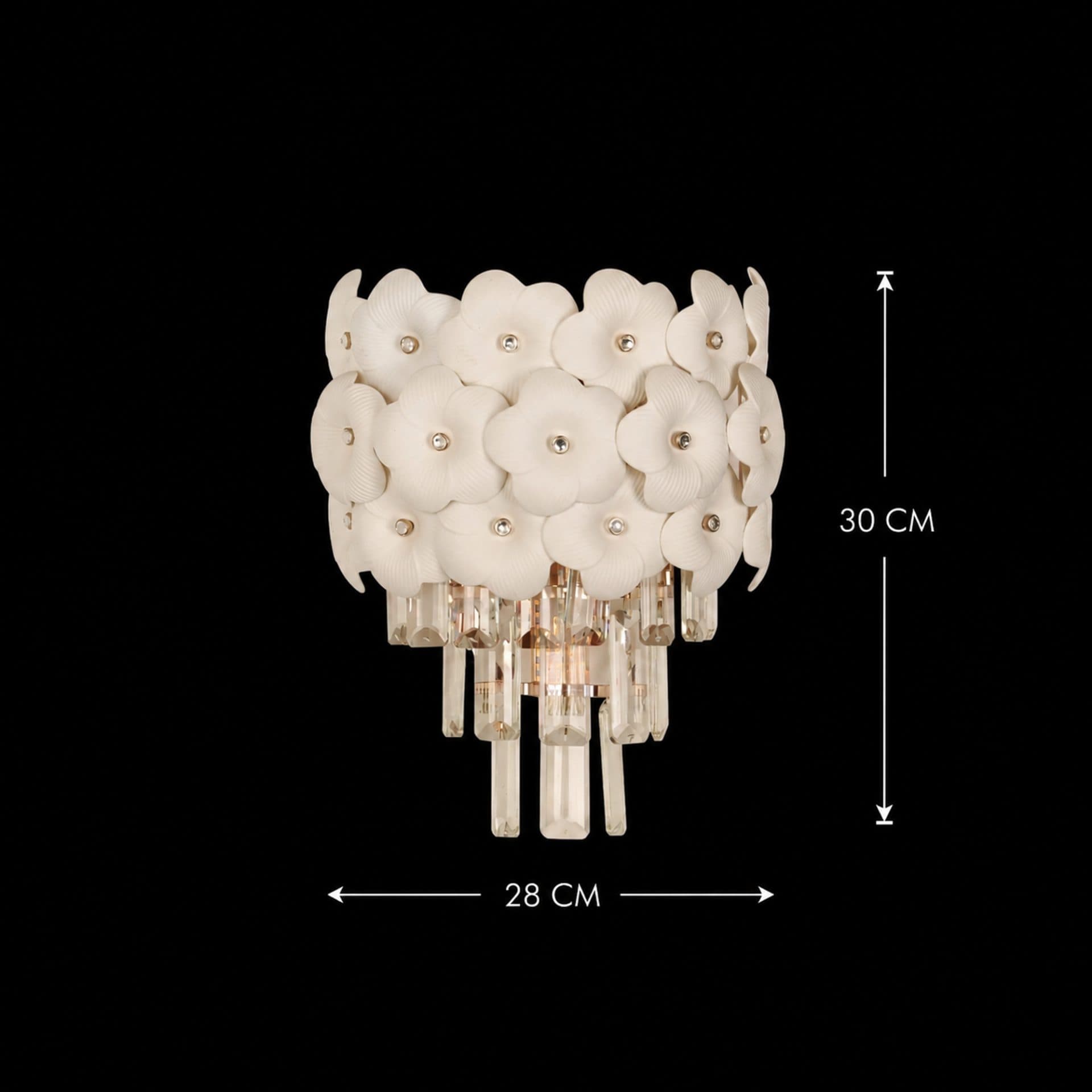 Aplica Candelabru Cristal PETAL 3x E14 Auriu Flippy — imagine 4