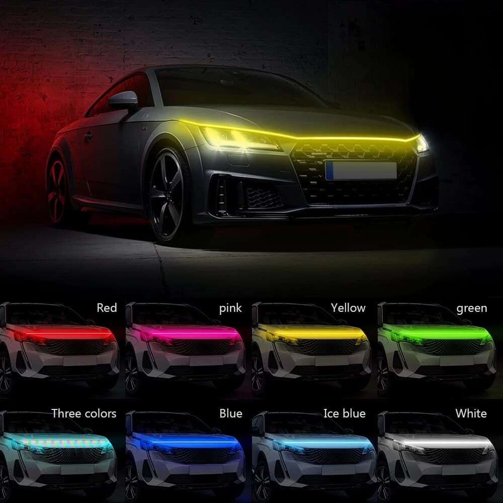 Banda LED iluminare capota RGB 12V 180cm — imagine 2