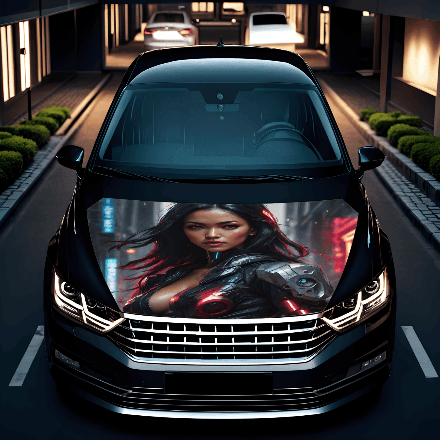 Folie capota auto Hood Art, marime M 165 x 120cm — imagine 1