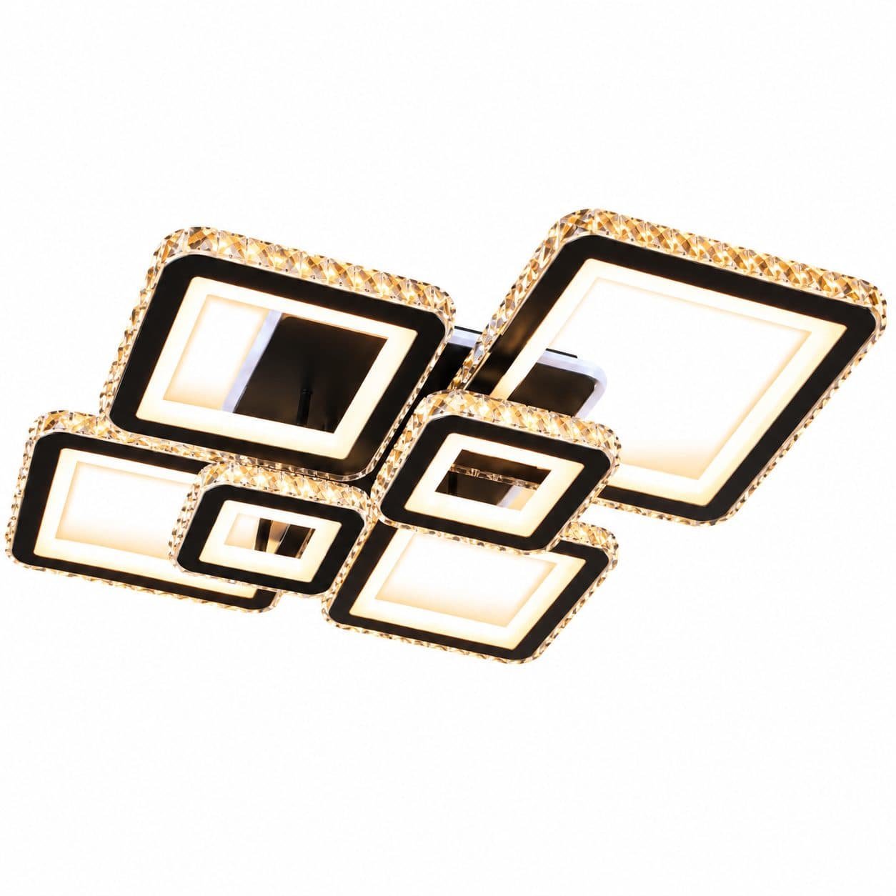 Lustra LED cu telecomanda si cristal Flippy QUADRIS RGB — imagine 1