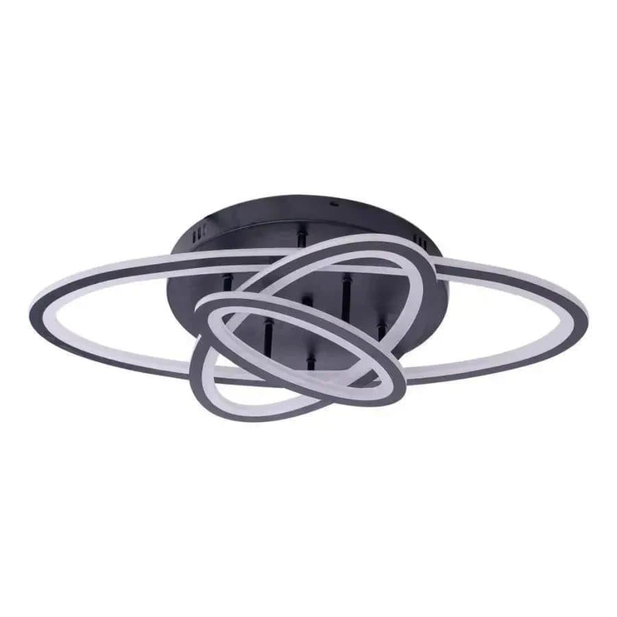 Lustra LED Flippy 78W 3 Elipse lumina Rece/Calda/Neutra Negru — imagine 4