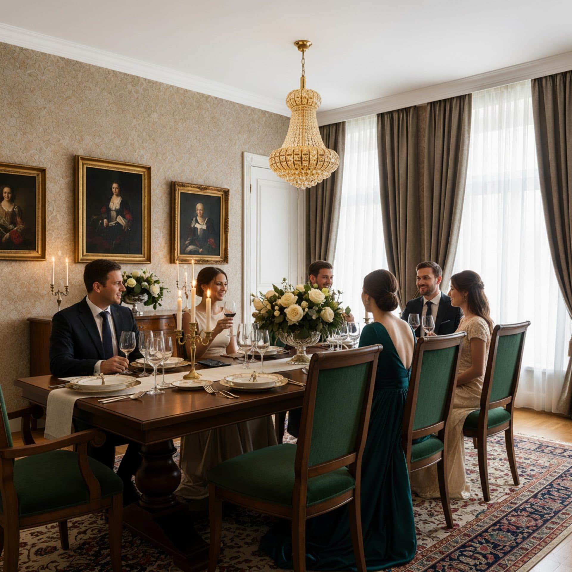 Candelabru Flippy Cristal CASTRUM Eleganza 9xE14 Auriu D50 cm — imagine 3