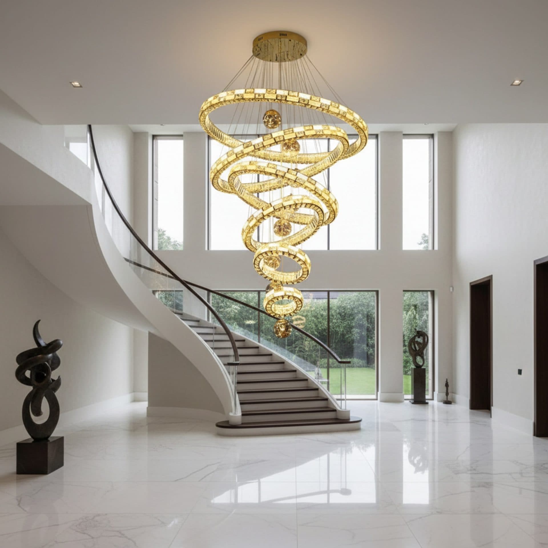 Candelabru Cristal Flippy RONDOS Supremo 120x350cm Telecomanda — imagine 2