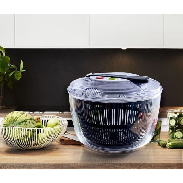 Uscator manual salata si verdeturi Flippy, plastic, 5L, negru — imagine 4