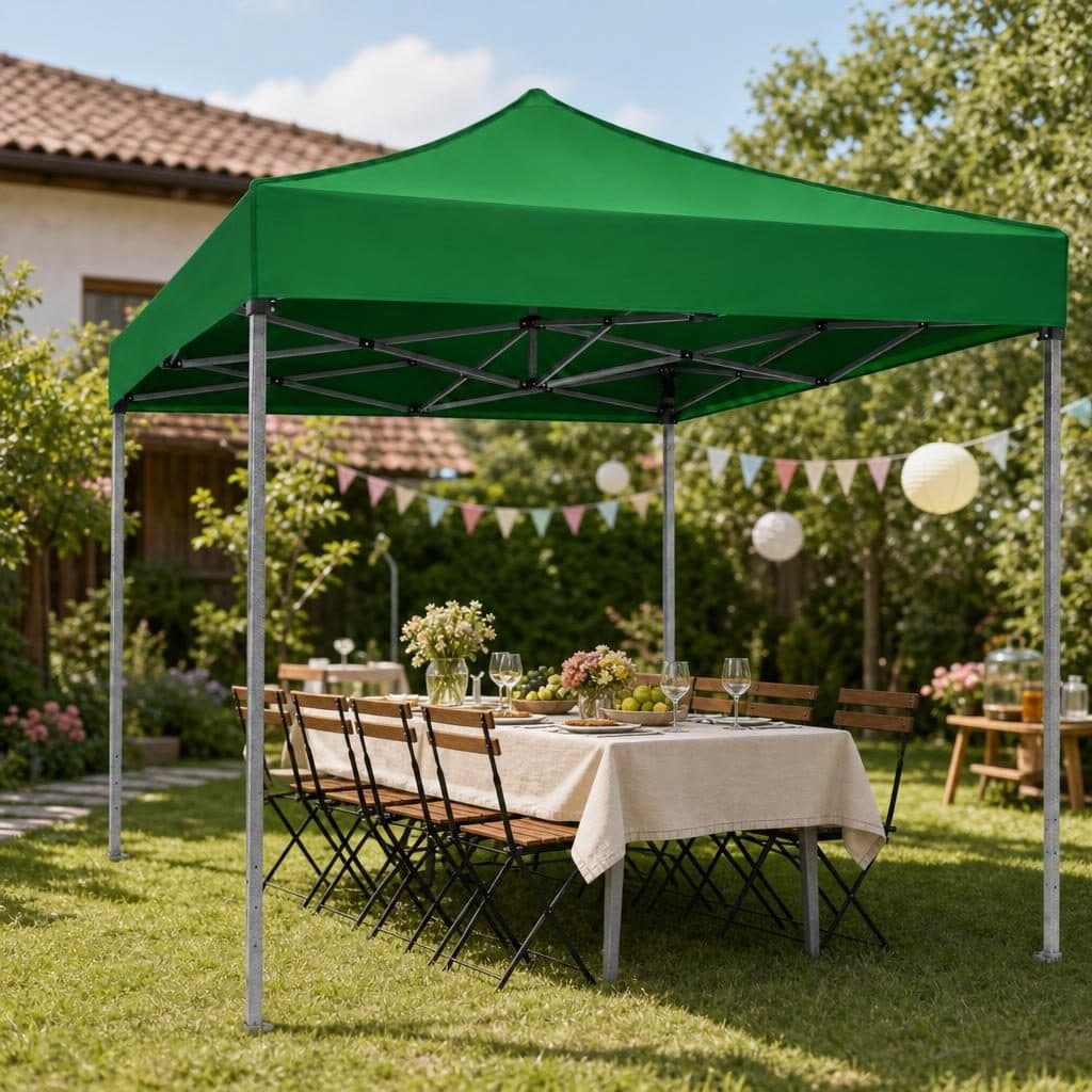 Pavilion pliabil Flippy 3x3m verde — imagine 5