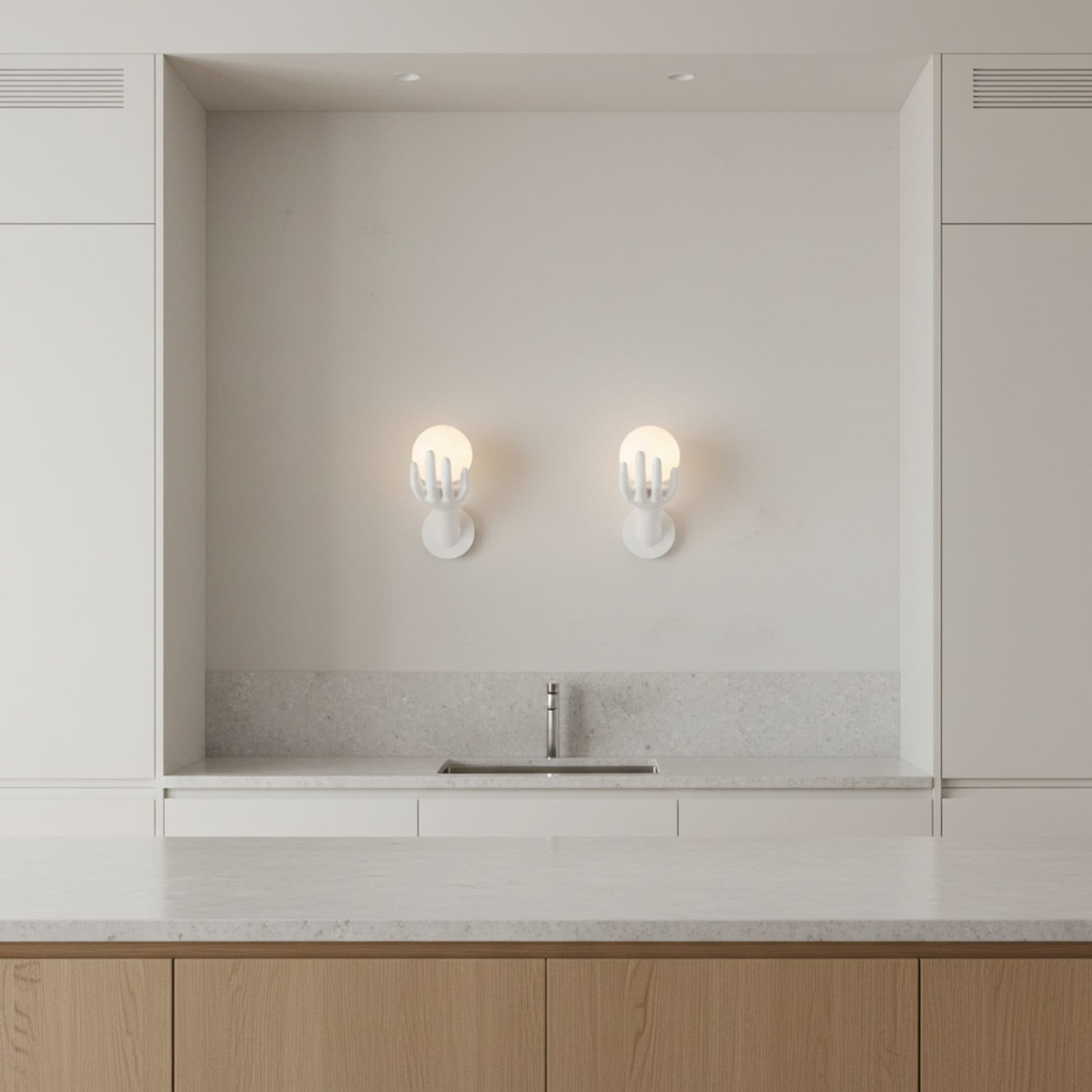 Aplica de perete Flippy LED Decorativa MANO Alb 15x30cm — imagine 3
