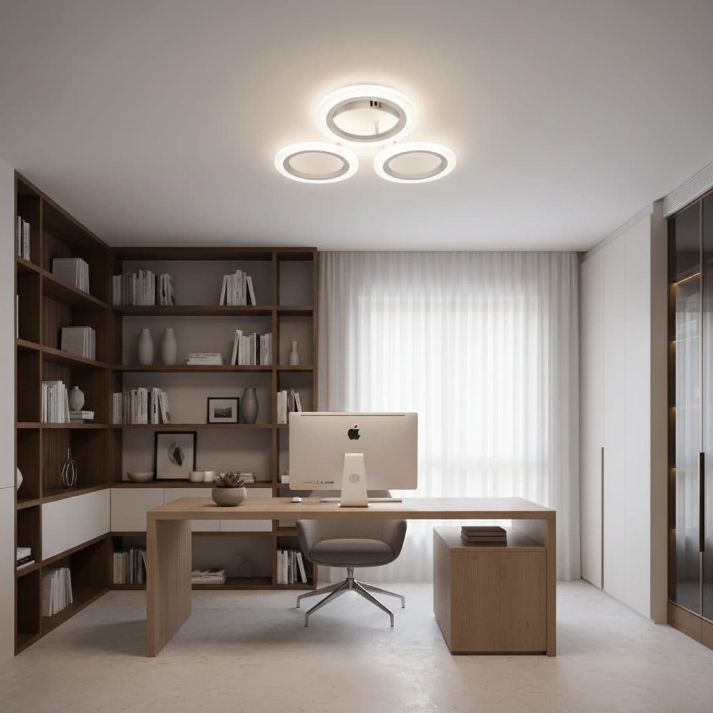 Lustra LED Flippy Mara 27W, 3 Cercuri, lumina Neutra, Alb — imagine 1