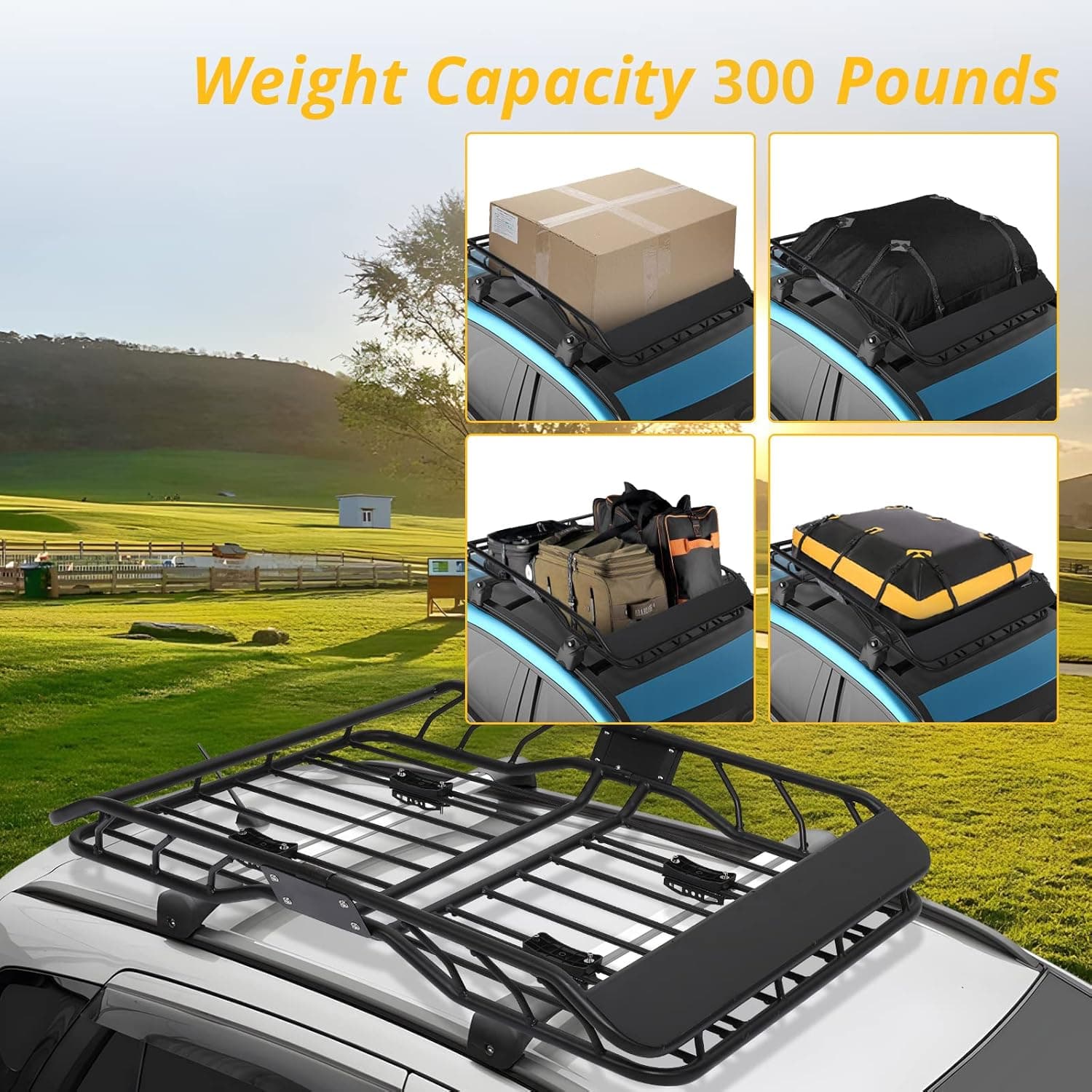 Portbagaj plafon metalic Roof Rack 127 x 100cm — imagine 2