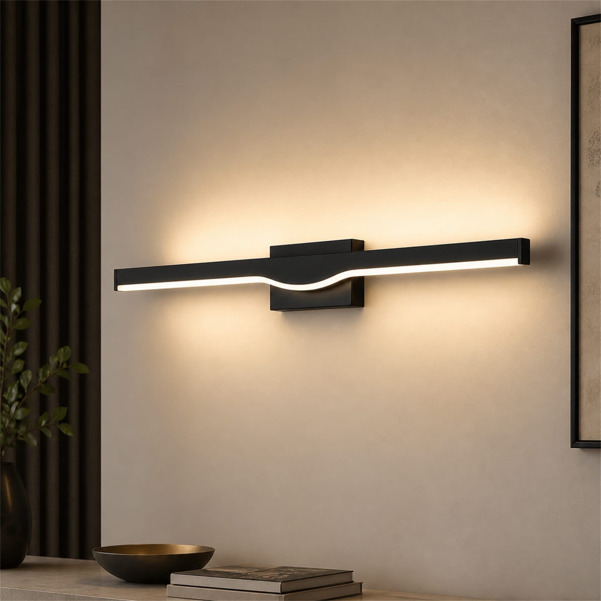 Aplica LED Decorativa Flippy 60cm Negru Calda/Neutra/Rece — imagine 7
