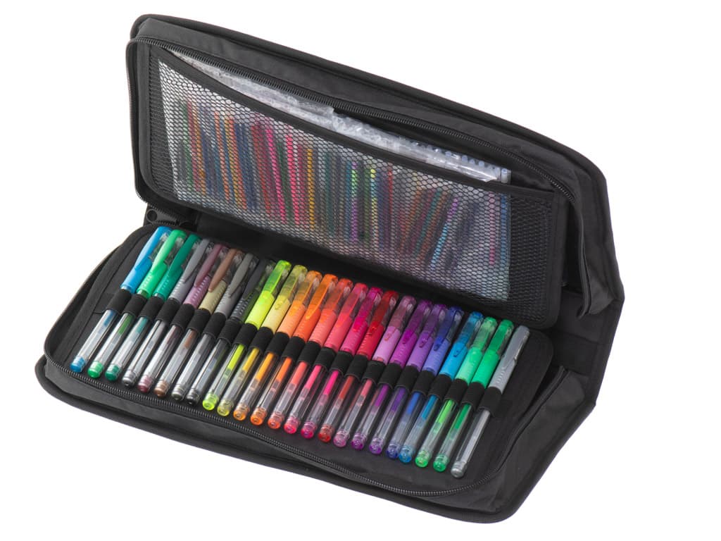 Set de pixuri cu gel multicolor 242 piese + accesorii — imagine 4