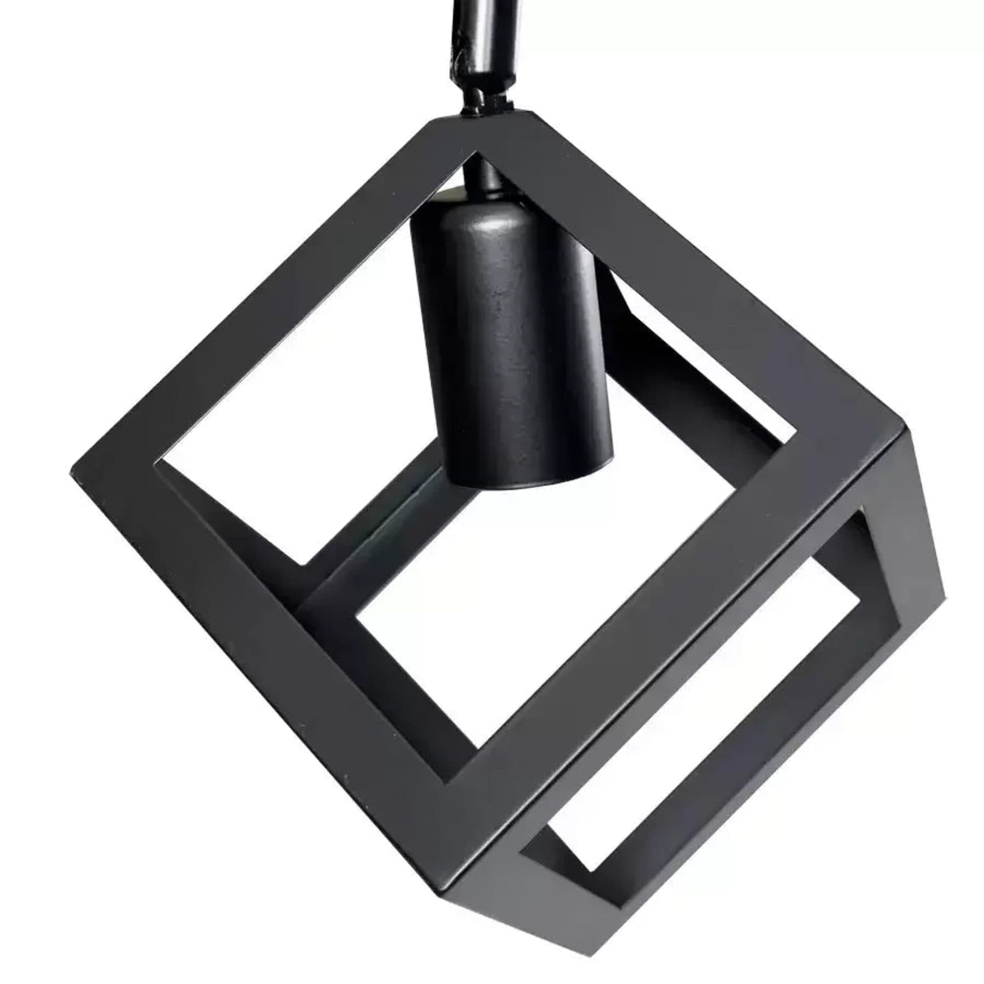 Lustra Flippy FORMA CUB -STRUKTUR Trio, 3x E27, Negru, Metal — imagine 2