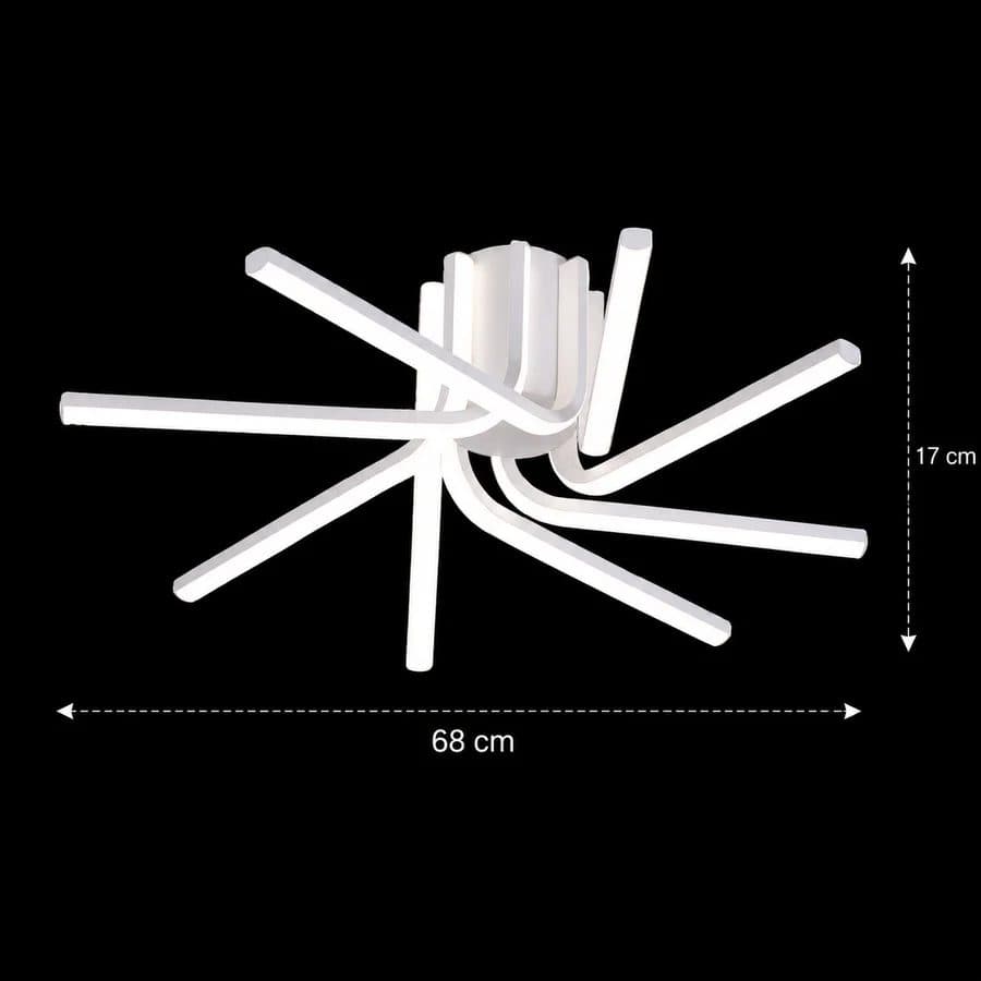 Lustra LED cu telecomanda Flippy IBANE, 144W, Alb — imagine 3
