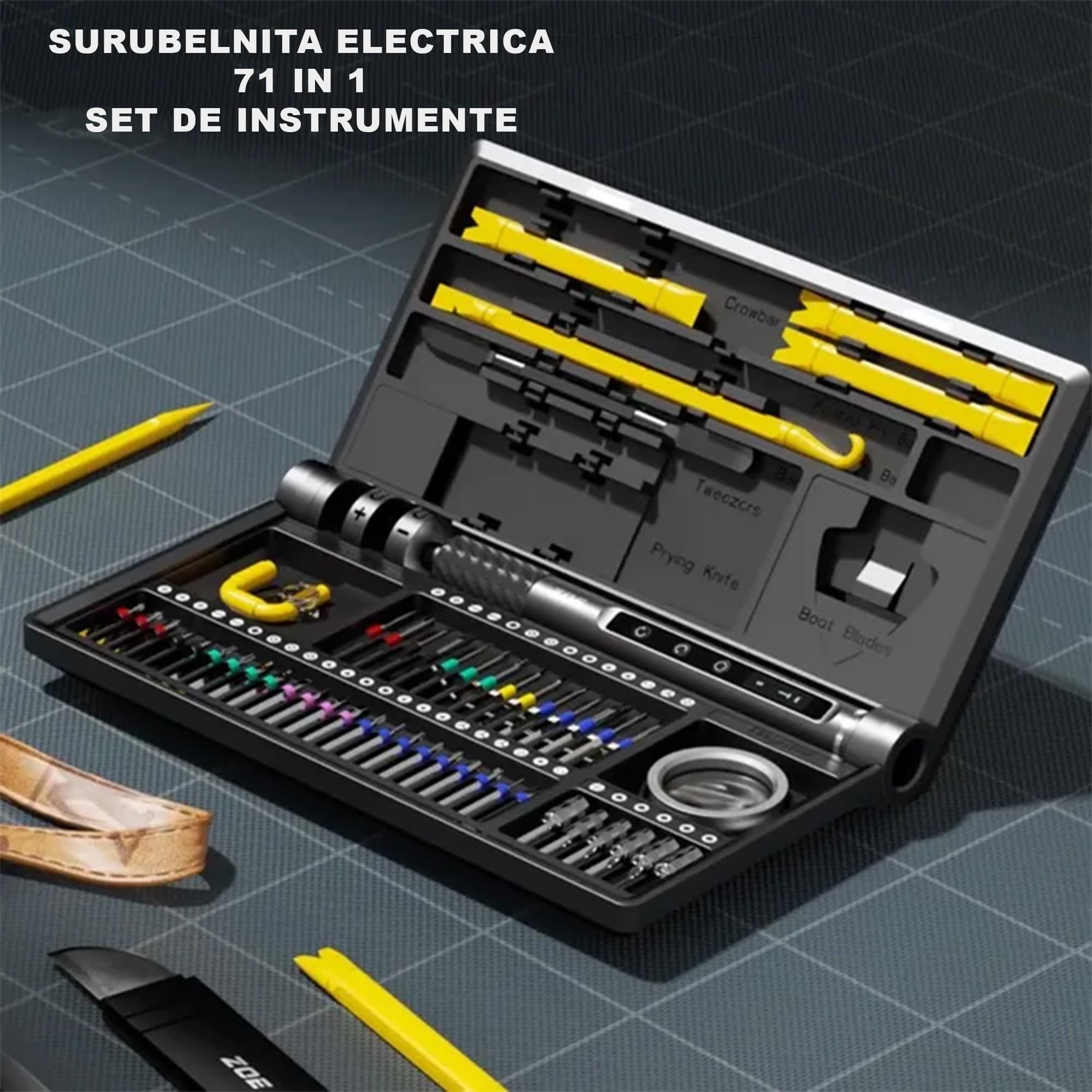 Set surubelnita electrica Flippy 71 in 1 — imagine 2