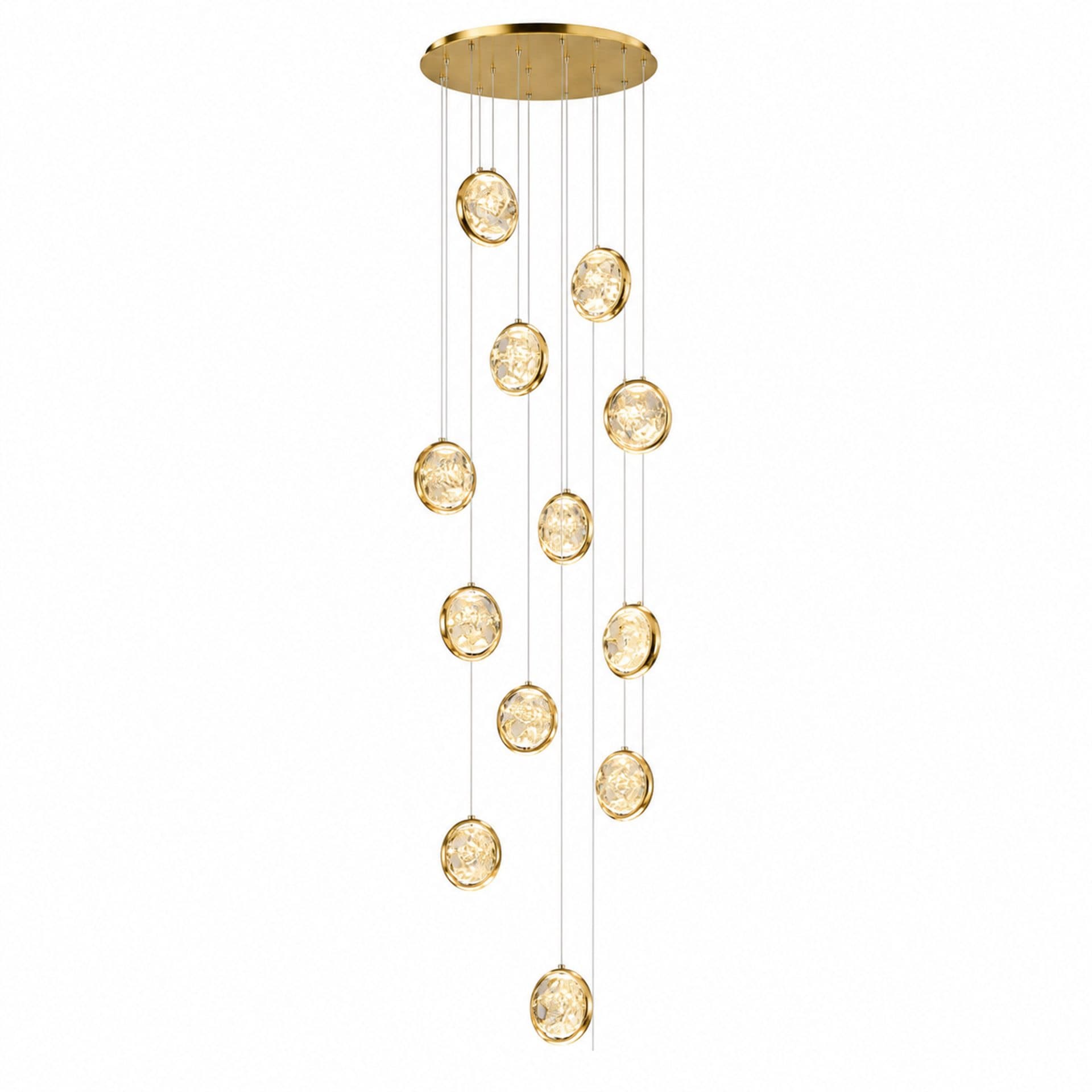 Candelabru Flippy Cristal LED Suspendat 36W 40cm — imagine 9