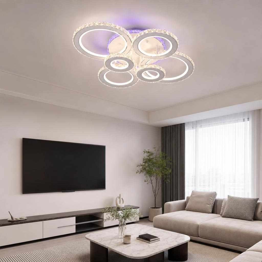 Lustra LED Zafina RGB 6 Cercuri Flippy — imagine 2
