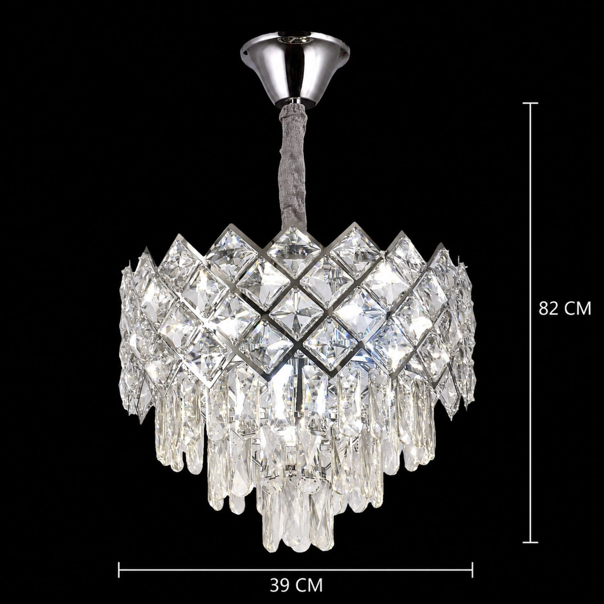 Candelabru Flippy VECTORIA Nobile 5xE14 Diametru 39cm Crom Lucios — imagine 4