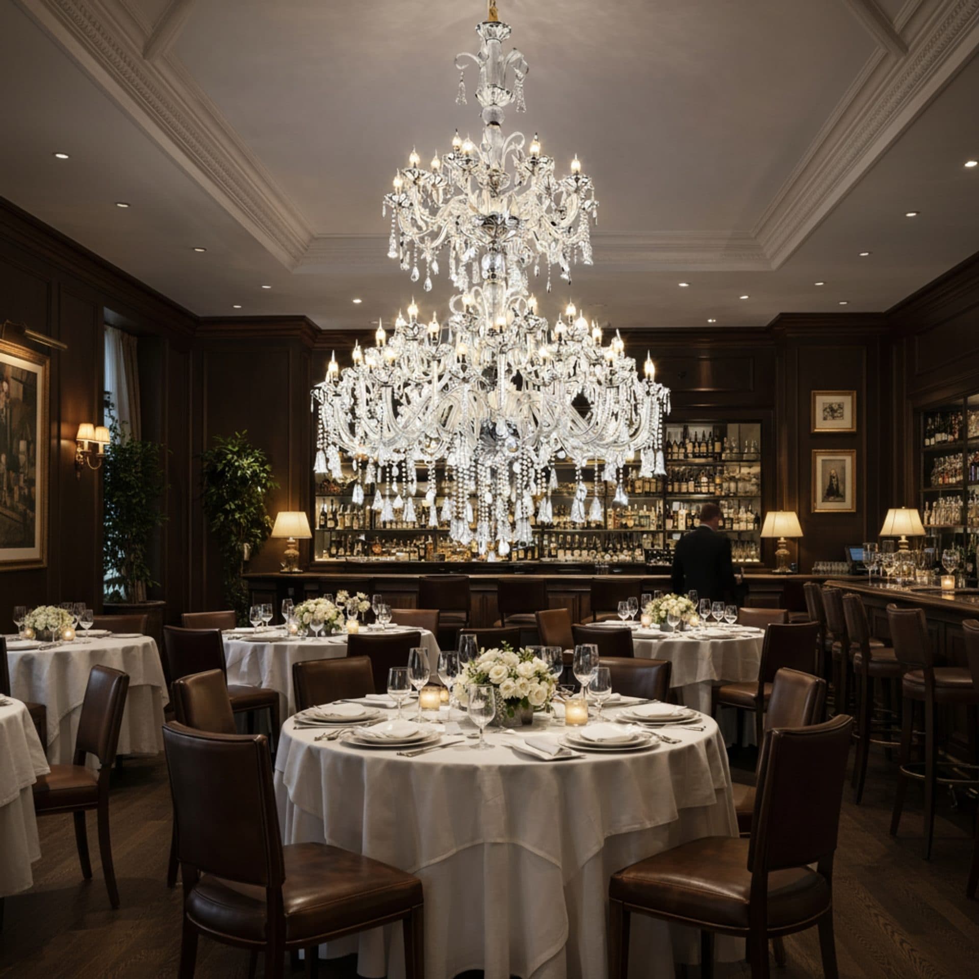 Candelabru Cristal Flippy 55xE14 Diametru 145cm Inaltime 230cm Argintiu — imagine 1