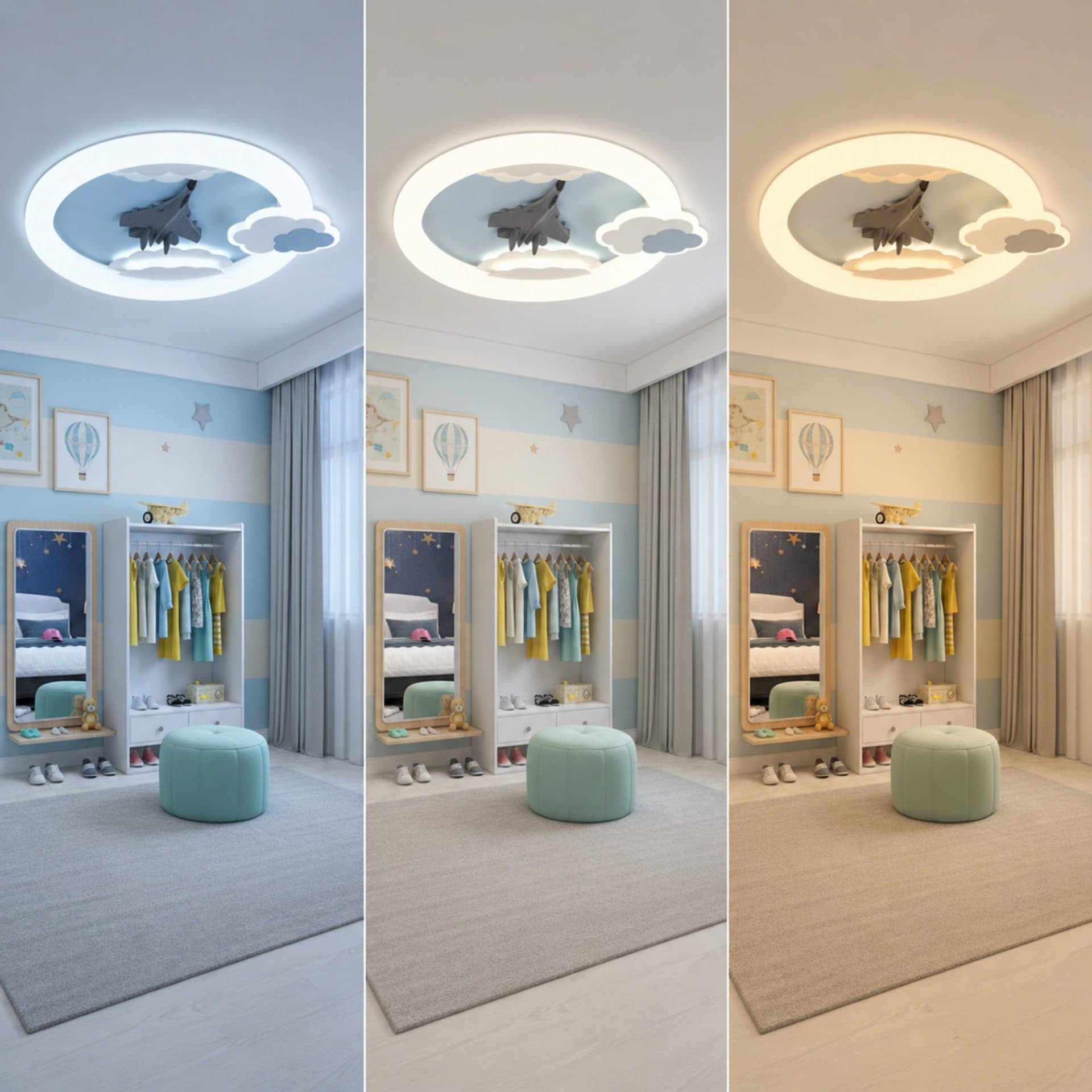 Lustra LED Flippy 72W Diametru 50cm Telecomanda Lumina Rece Calda Neutra — imagine 4