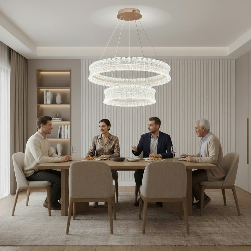 Lustra LED Flippy Cristal 118W Auriu cu Telecomanda — imagine 7