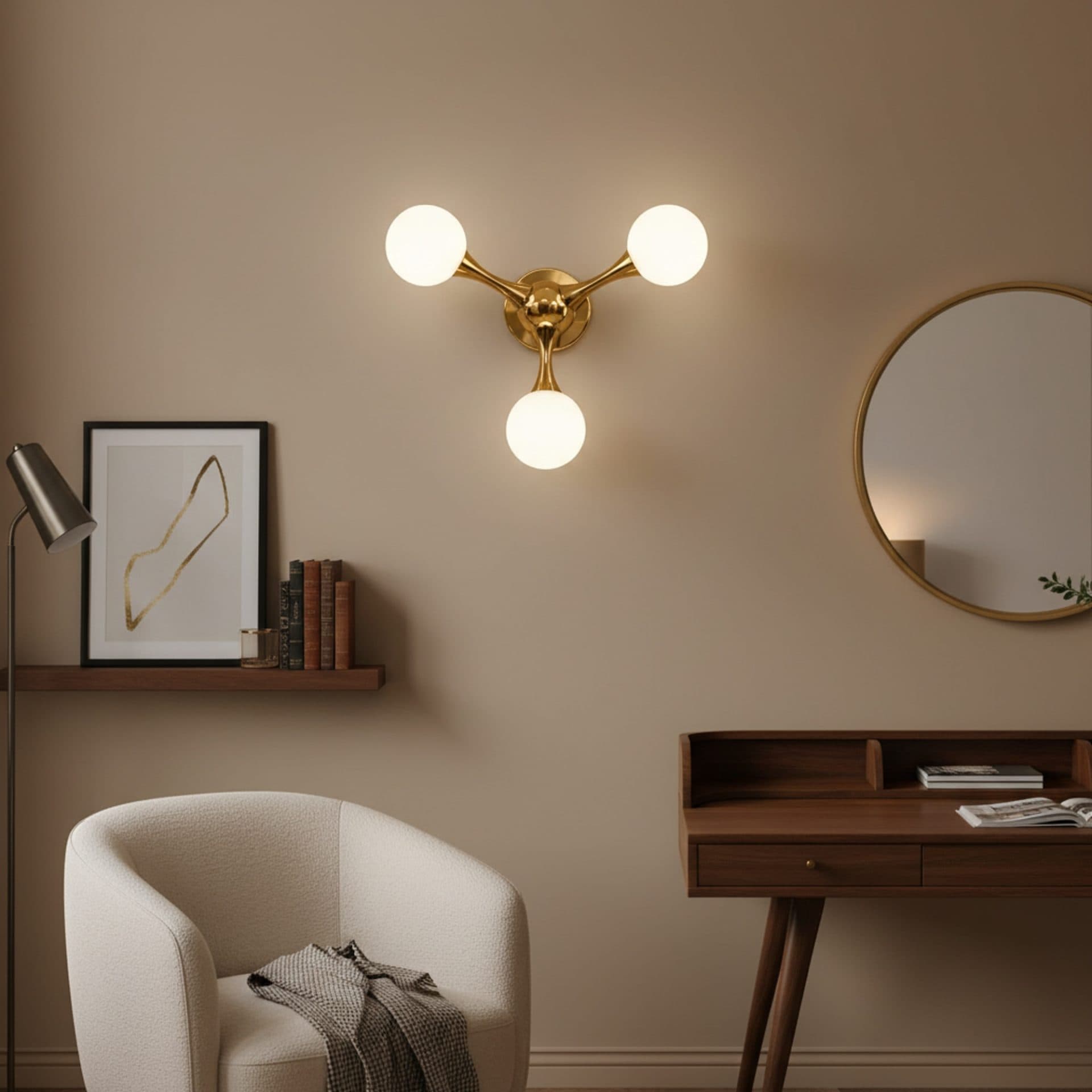 Aplica de perete Flippy LED Decorativa ELEKTRA 3xG9 Auriu — imagine 4
