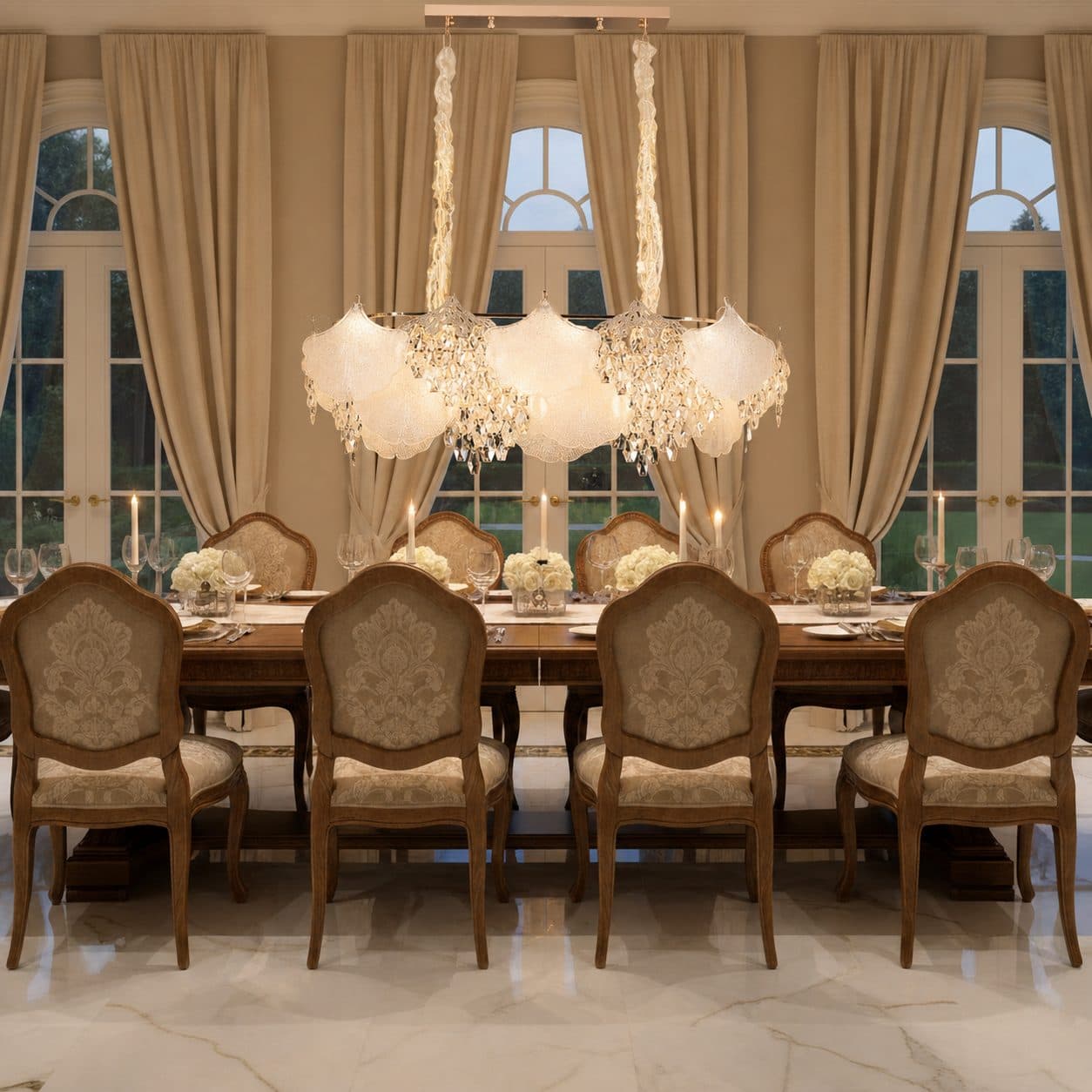 Candelabru Flippy Cristal LUXE Supremo 11xE14 Auriu Lucios Inaltime Reglabila Design Elegant — imagine 6