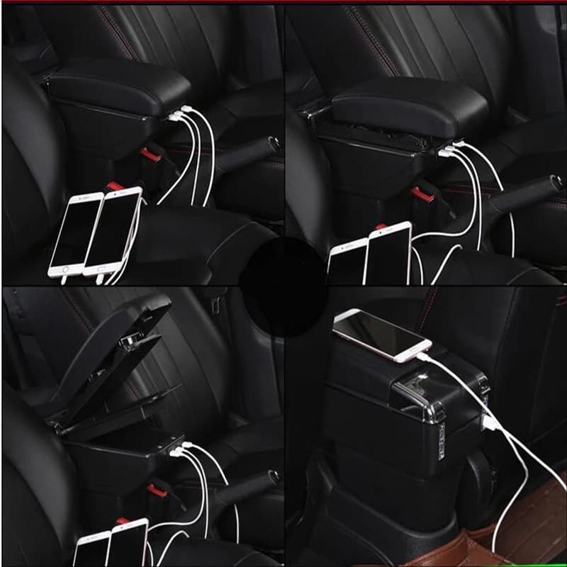 Cotiera auto universal cu USB si LED — imagine 4