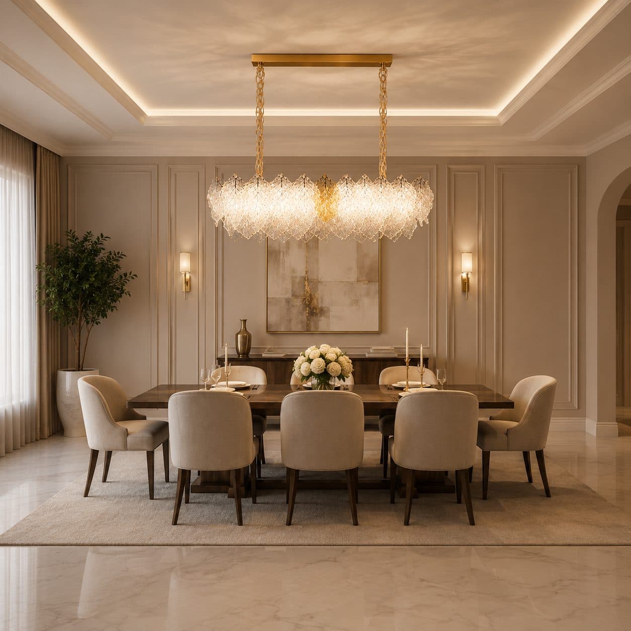Candelabru Cristal LACE Royale 11xE14 Auriu Lucios Design Elegant — imagine 3